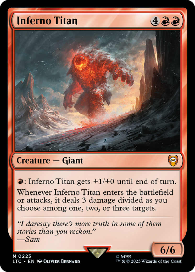 Inferno Titan [The Lord of the Rings: Tales of Middle-Earth Commander] | Jomio and Rueliete's Cards and Comics