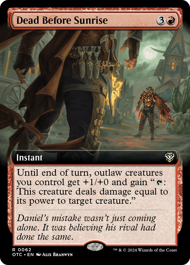 Dead Before Sunrise (Extended Art) [Outlaws of Thunder Junction Commander] | Jomio and Rueliete's Cards and Comics