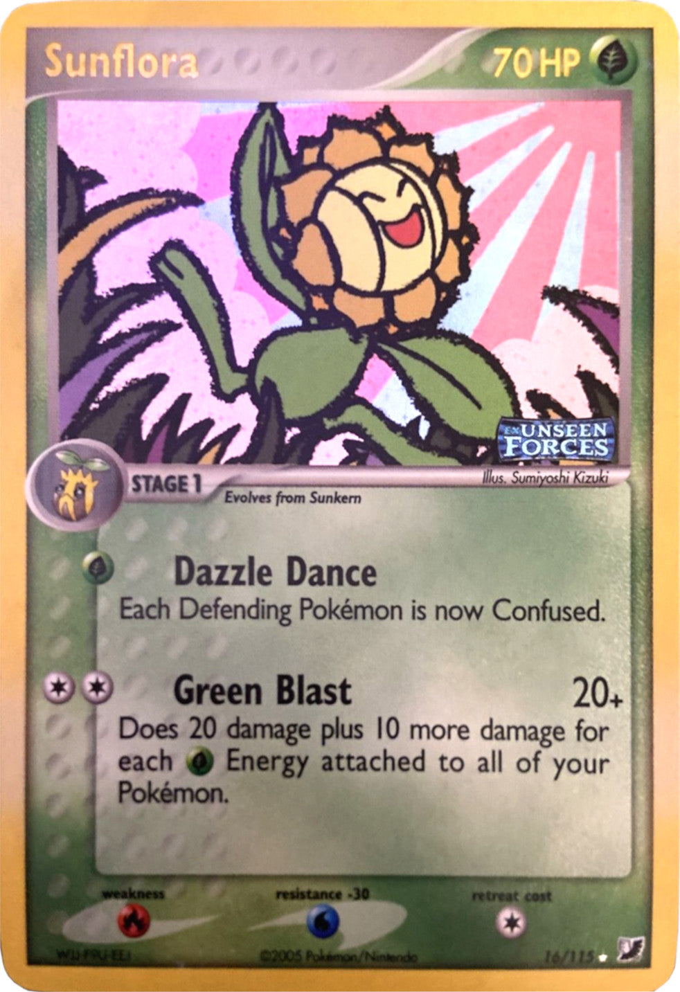 Sunflora (16/115) (Stamped) [EX: Unseen Forces] | Jomio and Rueliete's Cards and Comics
