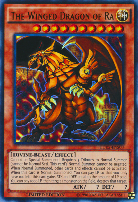 The Winged Dragon of Ra [LDK2-ENS03] Ultra Rare | Jomio and Rueliete's Cards and Comics