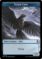 Storm Crow // Bird (003) Double-Sided Token [Bloomburrow Commander Tokens] | Jomio and Rueliete's Cards and Comics