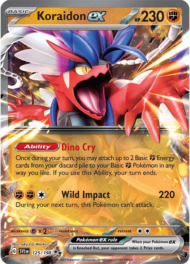 Koraidon ex (125/198) [Scarlet & Violet: Base Set] | Jomio and Rueliete's Cards and Comics