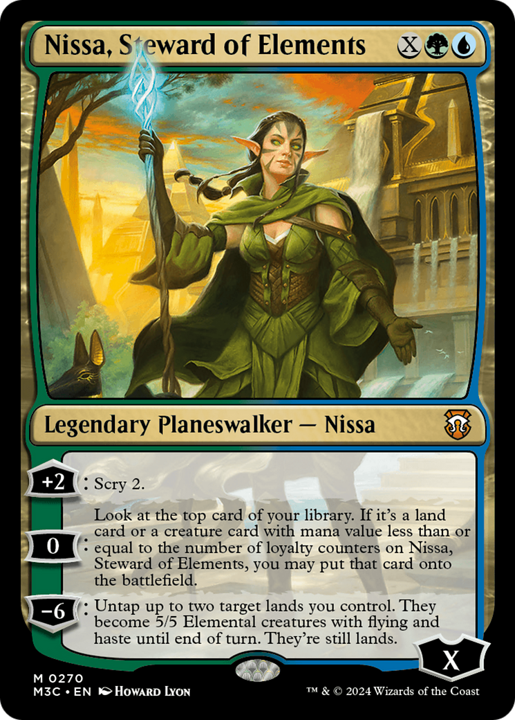 Nissa, Steward of Elements (Ripple Foil) [Modern Horizons 3 Commander] | Jomio and Rueliete's Cards and Comics