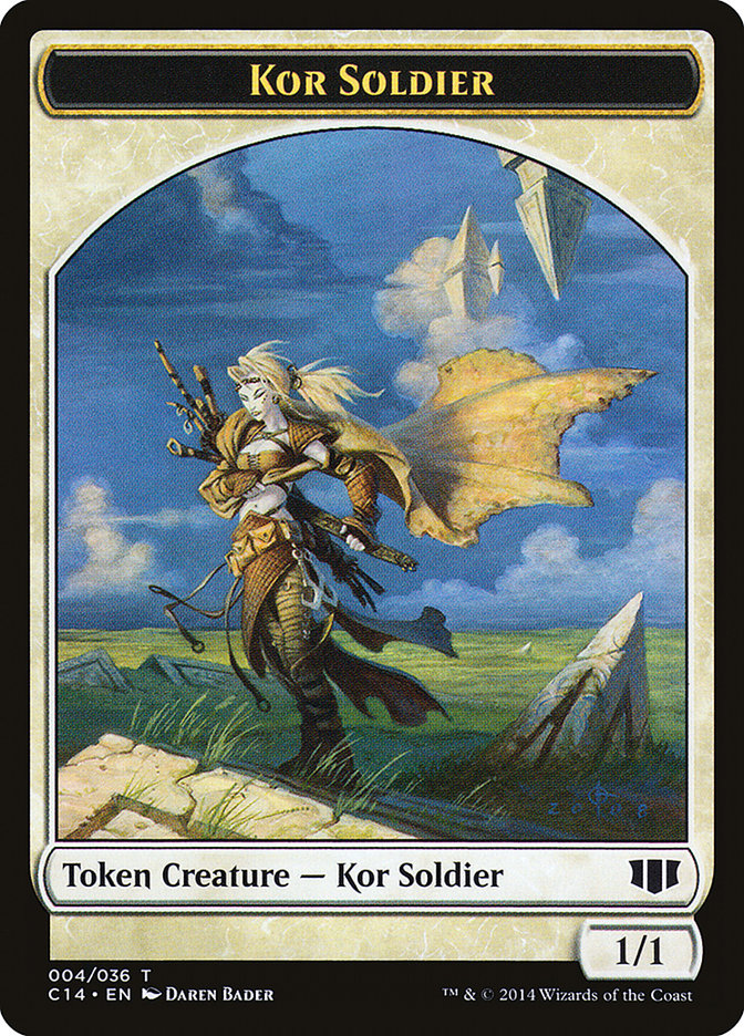 Kor Soldier // Pegasus Double-Sided Token [Commander 2014 Tokens] | Jomio and Rueliete's Cards and Comics