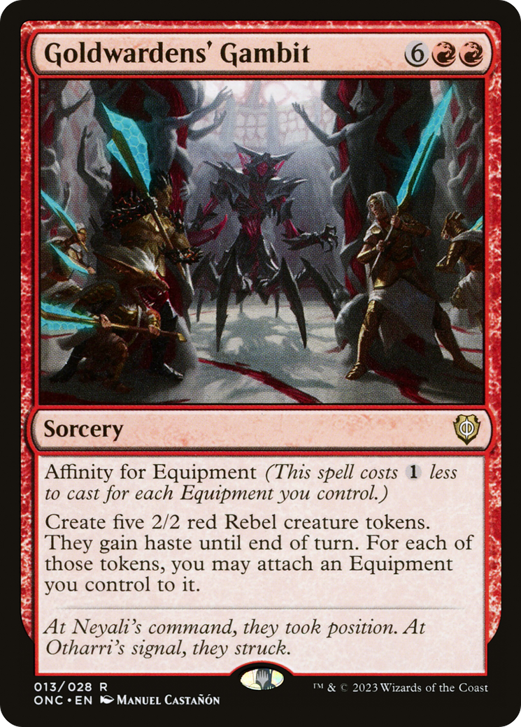 Goldwardens' Gambit [Phyrexia: All Will Be One Commander] | Jomio and Rueliete's Cards and Comics