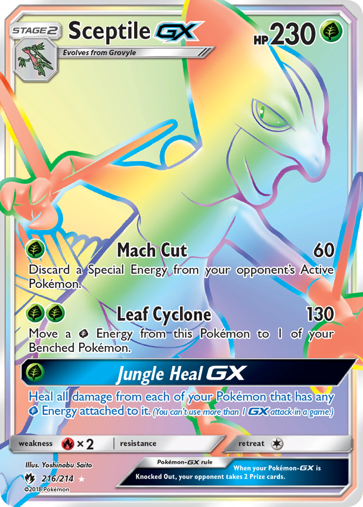 Sceptile GX (216/214) [Sun & Moon: Lost Thunder] | Jomio and Rueliete's Cards and Comics
