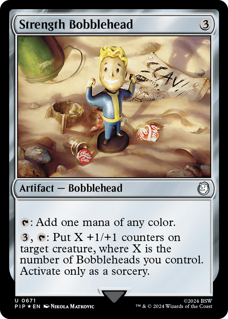 Strength Bobblehead (Surge Foil) [Fallout] | Jomio and Rueliete's Cards and Comics