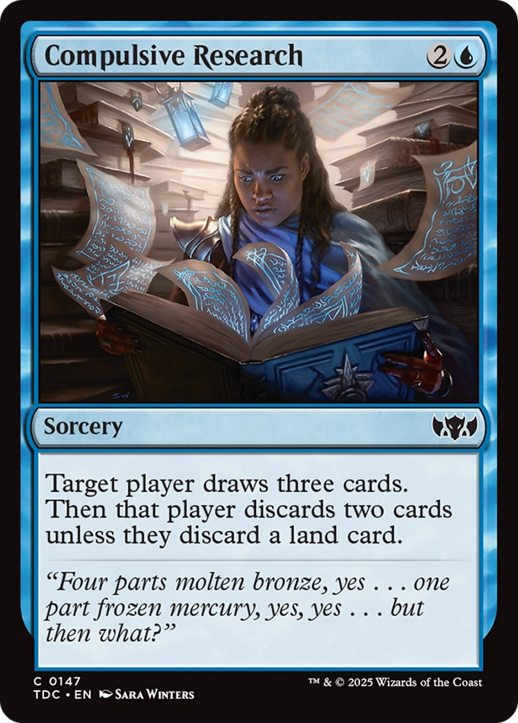 Compulsive Research [Tarkir: Dragonstorm Commander] | Jomio and Rueliete's Cards and Comics