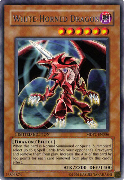 White-Horned Dragon [MDP2-EN006] Rare | Jomio and Rueliete's Cards and Comics