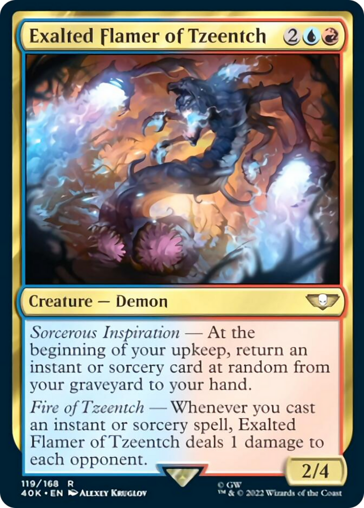 Exalted Flamer of Tzeentch [Warhammer 40,000] | Jomio and Rueliete's Cards and Comics