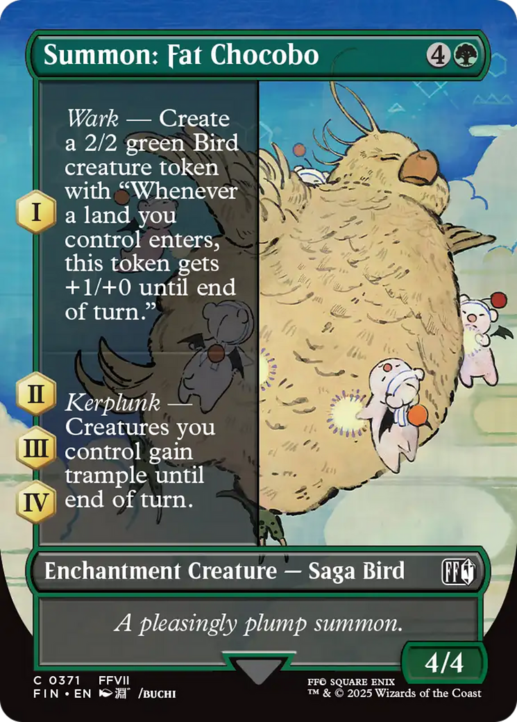 Summon: Fat Chocobo (Borderless) [FINAL FANTASY] | Jomio and Rueliete's Cards and Comics