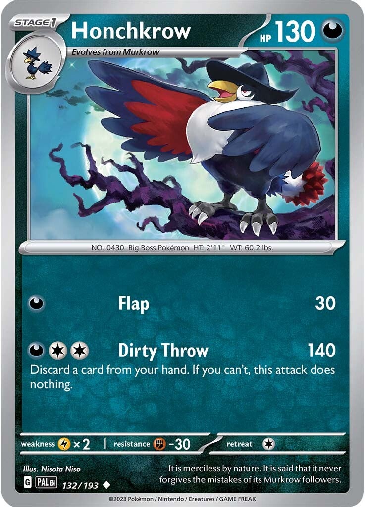 Honchkrow (132/193) [Scarlet & Violet: Paldea Evolved] | Jomio and Rueliete's Cards and Comics