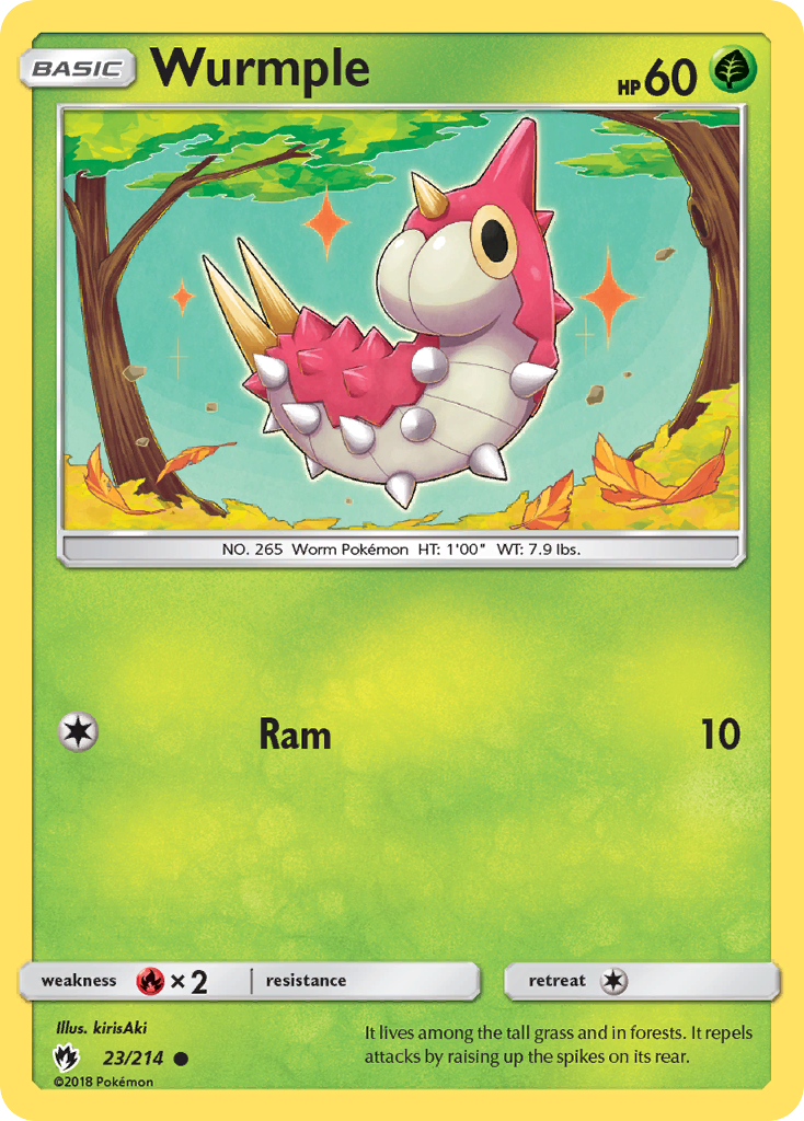Wurmple (23/214) [Sun & Moon: Lost Thunder] | Jomio and Rueliete's Cards and Comics