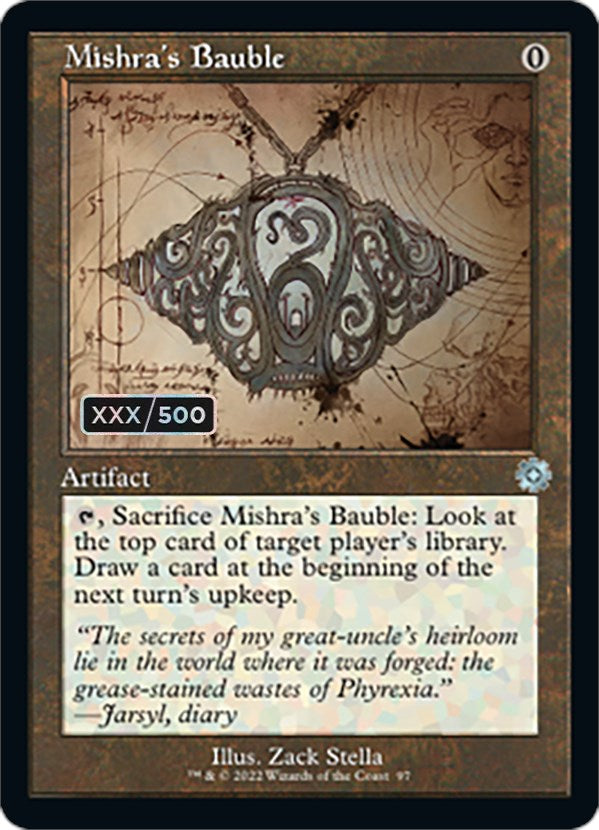 Mishra's Bauble (Retro Schematic) (Serialized) [The Brothers' War Retro Artifacts] | Jomio and Rueliete's Cards and Comics