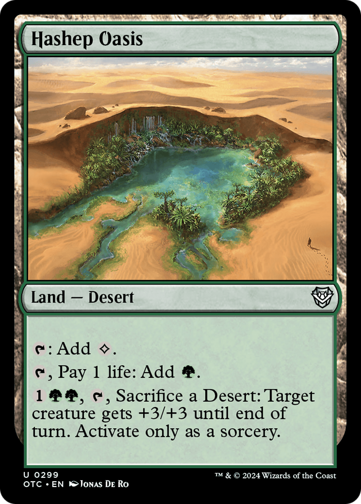 Hashep Oasis [Outlaws of Thunder Junction Commander] | Jomio and Rueliete's Cards and Comics