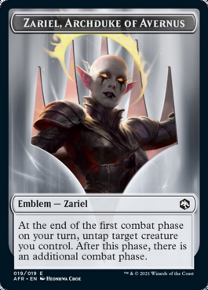 Dog Illusion // Zariel, Archduke of Avernus Emblem Double-Sided Token [Dungeons & Dragons: Adventures in the Forgotten Realms Tokens] | Jomio and Rueliete's Cards and Comics