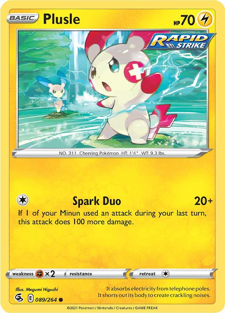 Plusle (089/264) [Sword & Shield: Fusion Strike] | Jomio and Rueliete's Cards and Comics