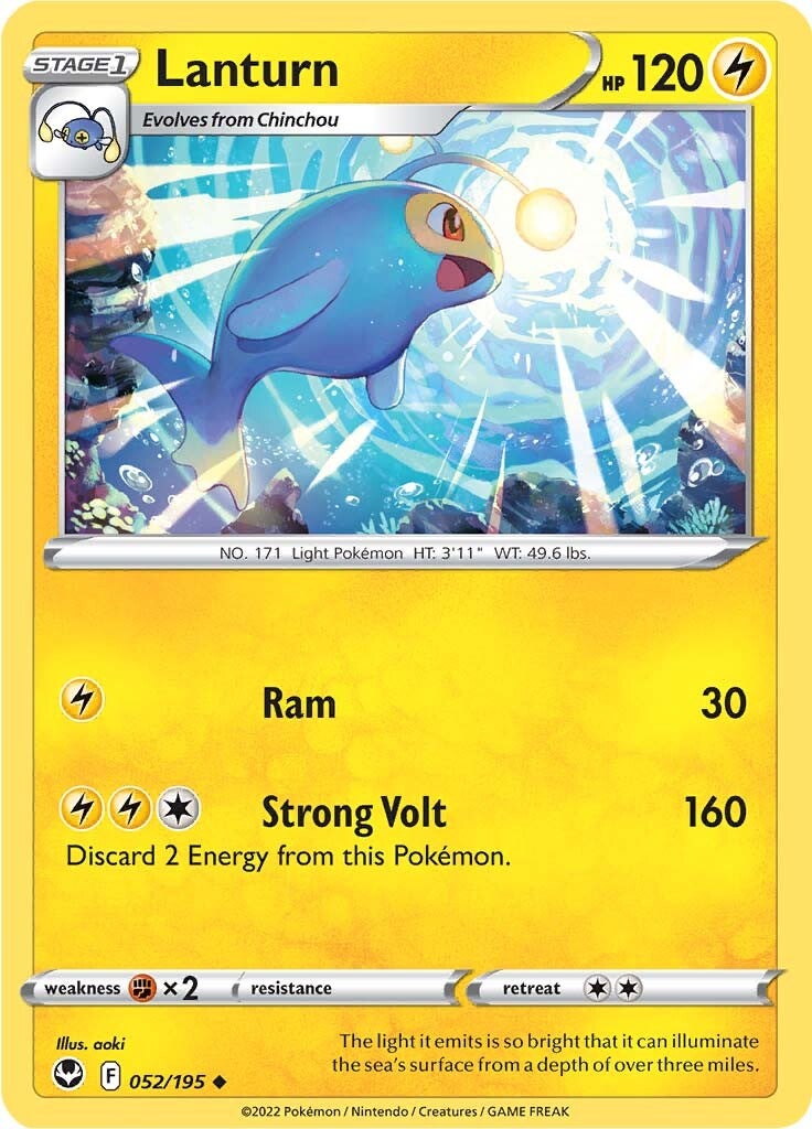 Lanturn (052/195) [Sword & Shield: Silver Tempest] | Jomio and Rueliete's Cards and Comics