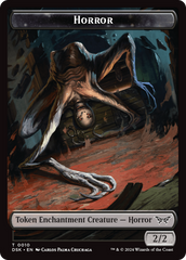 Horror // Glimmer Double-Sided Token [Duskmourn: House of Horror Tokens] | Jomio and Rueliete's Cards and Comics