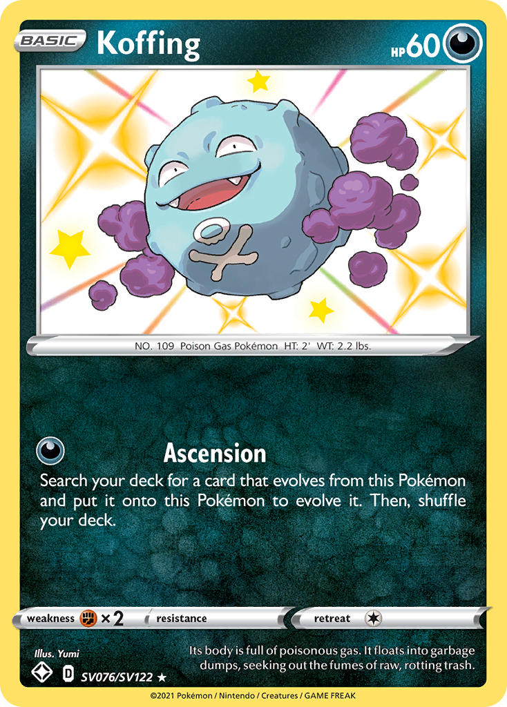 Koffing (SV076/SV122) [Sword & Shield: Shining Fates] | Jomio and Rueliete's Cards and Comics