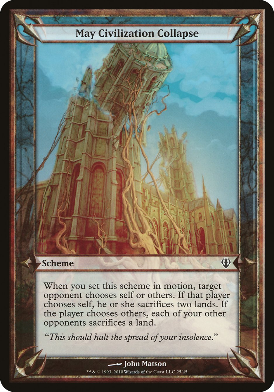 May Civilization Collapse (Schemes) [Archenemy Schemes] | Jomio and Rueliete's Cards and Comics