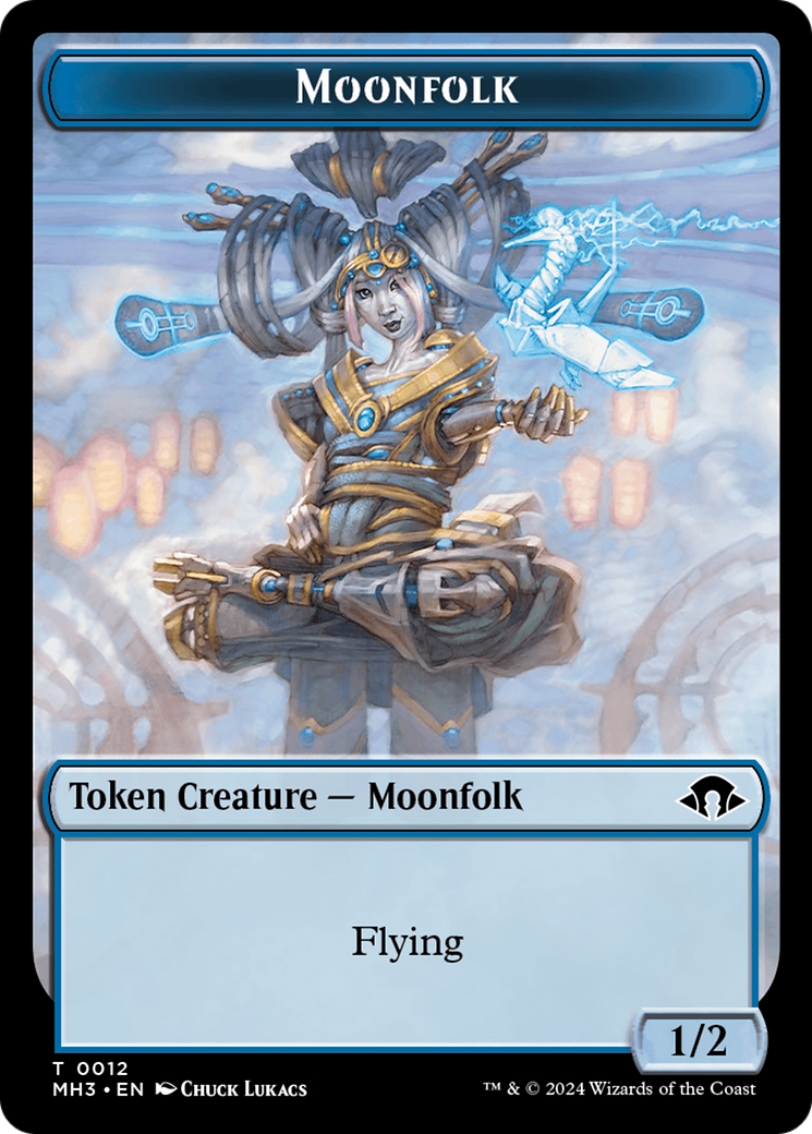 Servo // Moonfolk Double-Sided Token [Modern Horizons 3 Tokens] | Jomio and Rueliete's Cards and Comics