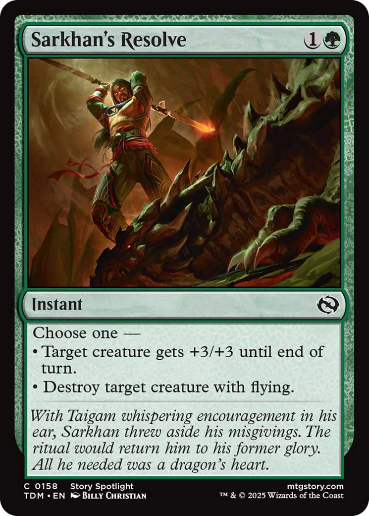 Sarkhan's Resolve [Tarkir: Dragonstorm] | Jomio and Rueliete's Cards and Comics