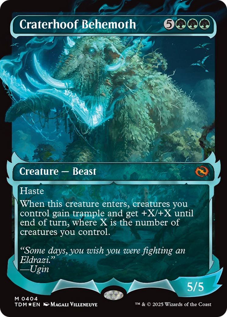 Craterhoof Behemoth (Showcase) [Tarkir: Dragonstorm] | Jomio and Rueliete's Cards and Comics