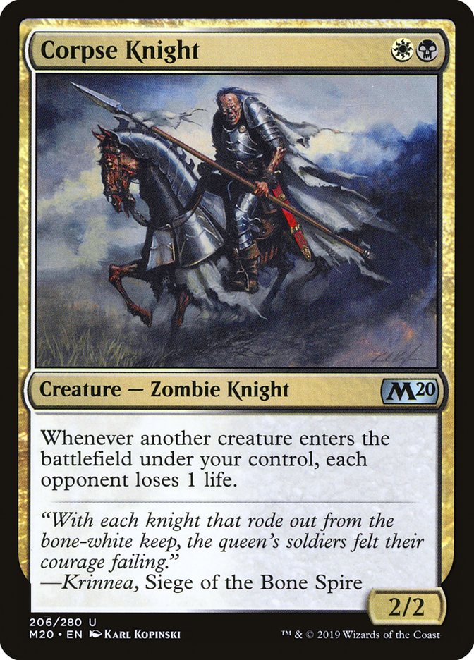 Corpse Knight (2/2) [Core Set 2020] | Jomio and Rueliete's Cards and Comics