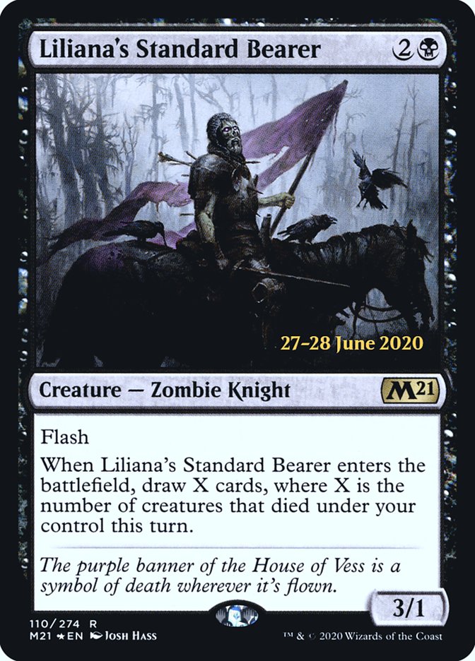 Liliana's Standard Bearer [Core Set 2021 Prerelease Promos] | Jomio and Rueliete's Cards and Comics