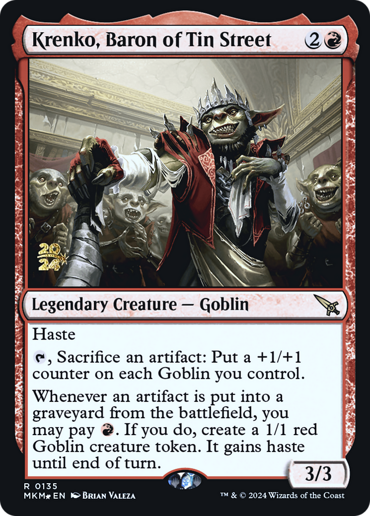 Krenko, Baron of Tin Street [Murders at Karlov Manor Prerelease Promos] | Jomio and Rueliete's Cards and Comics