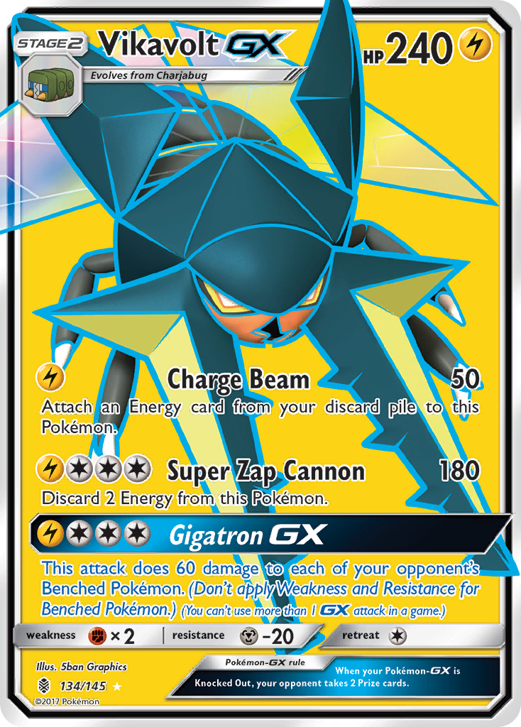 Vikavolt GX (134/145) [Sun & Moon: Guardians Rising] | Jomio and Rueliete's Cards and Comics