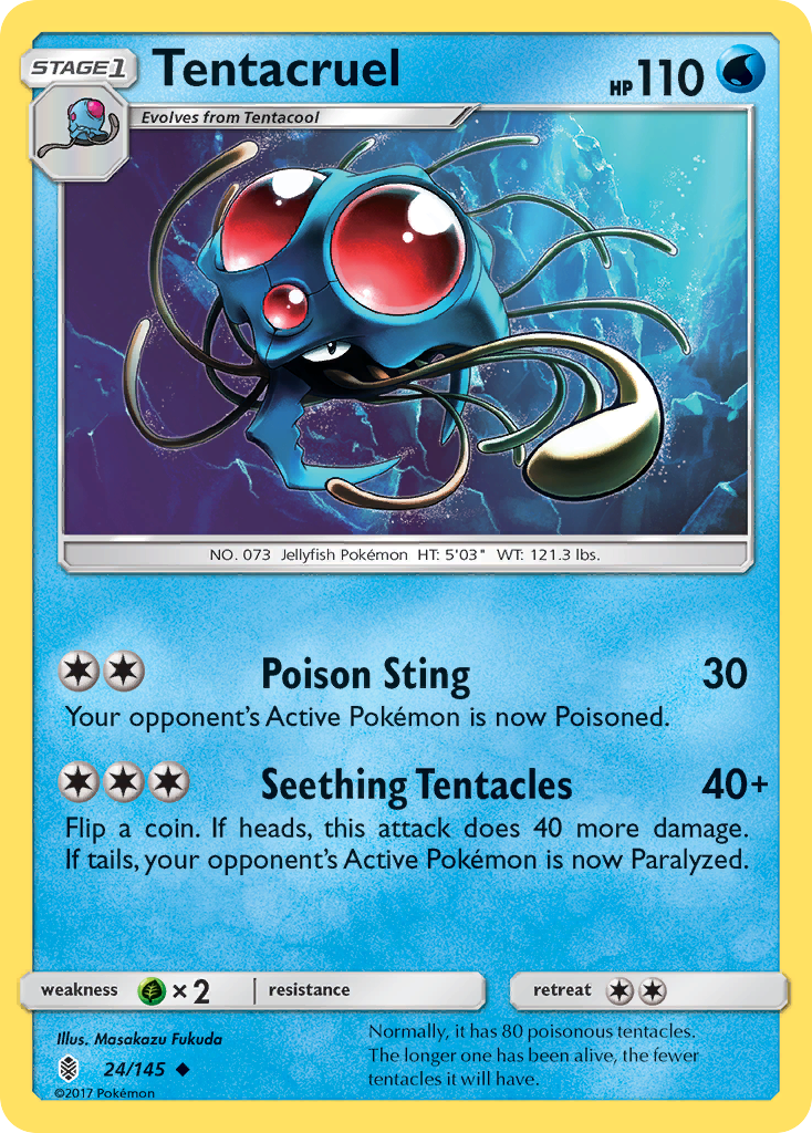Tentacruel (24/145) [Sun & Moon: Guardians Rising] | Jomio and Rueliete's Cards and Comics