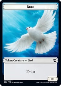 Bird // Spirit Double-Sided Token [Kaldheim Commander Tokens] | Jomio and Rueliete's Cards and Comics