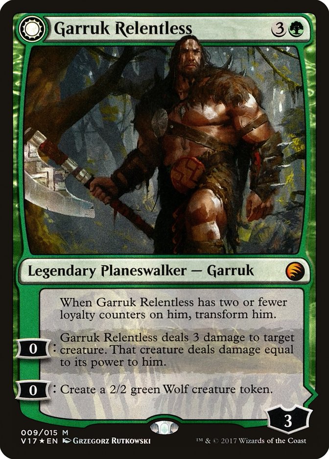 Garruk Relentless // Garruk, the Veil-Cursed [From the Vault: Transform] | Jomio and Rueliete's Cards and Comics