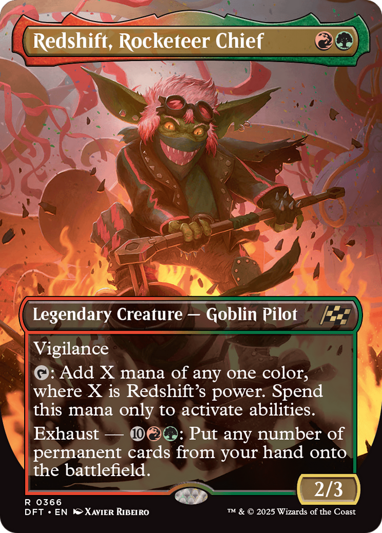 Redshift, Rocketeer Chief (Borderless) [Aetherdrift] | Jomio and Rueliete's Cards and Comics