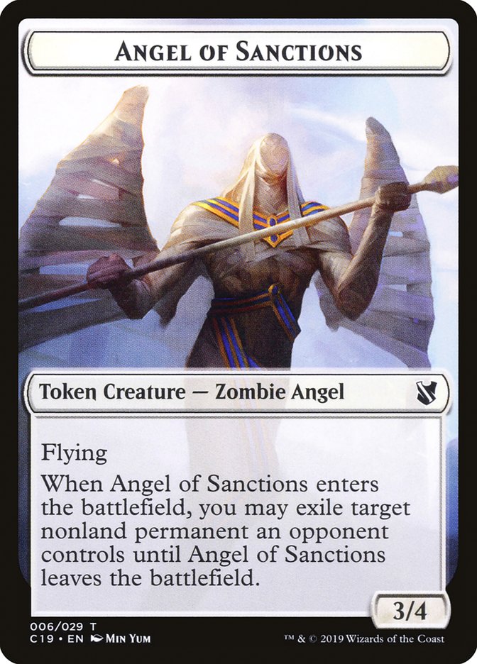 Angel of Sanctions Token [Commander 2019 Tokens] | Jomio and Rueliete's Cards and Comics