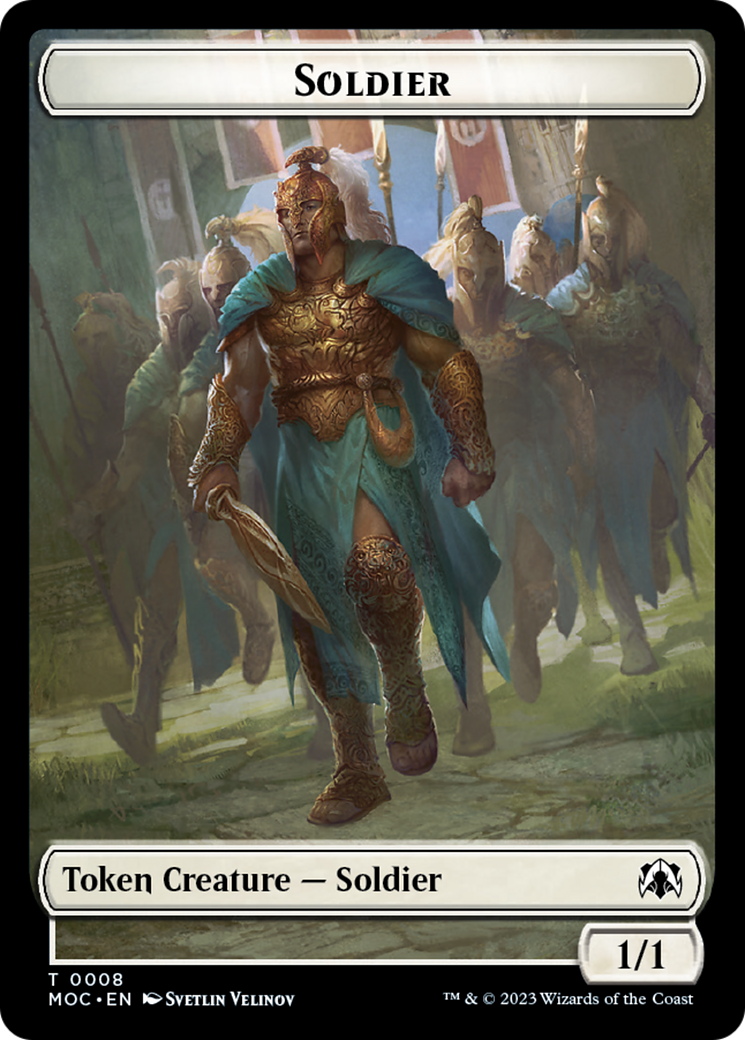 Soldier // Insect Double-Sided Token [March of the Machine Commander Tokens] | Jomio and Rueliete's Cards and Comics