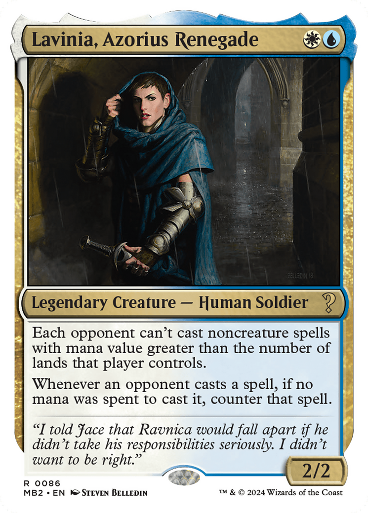 Lavinia, Azorius Renegade (White Border) [Mystery Booster 2] | Jomio and Rueliete's Cards and Comics