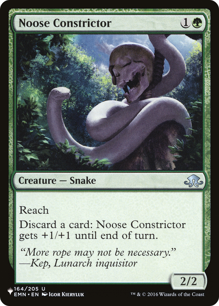 Noose Constrictor [The List] | Jomio and Rueliete's Cards and Comics