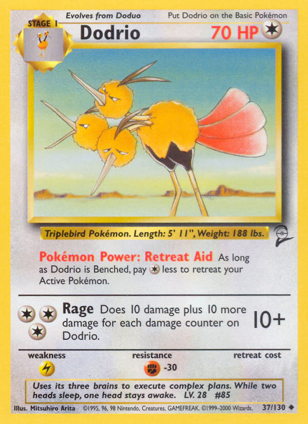 Dodrio (37/130) [Base Set 2] | Jomio and Rueliete's Cards and Comics