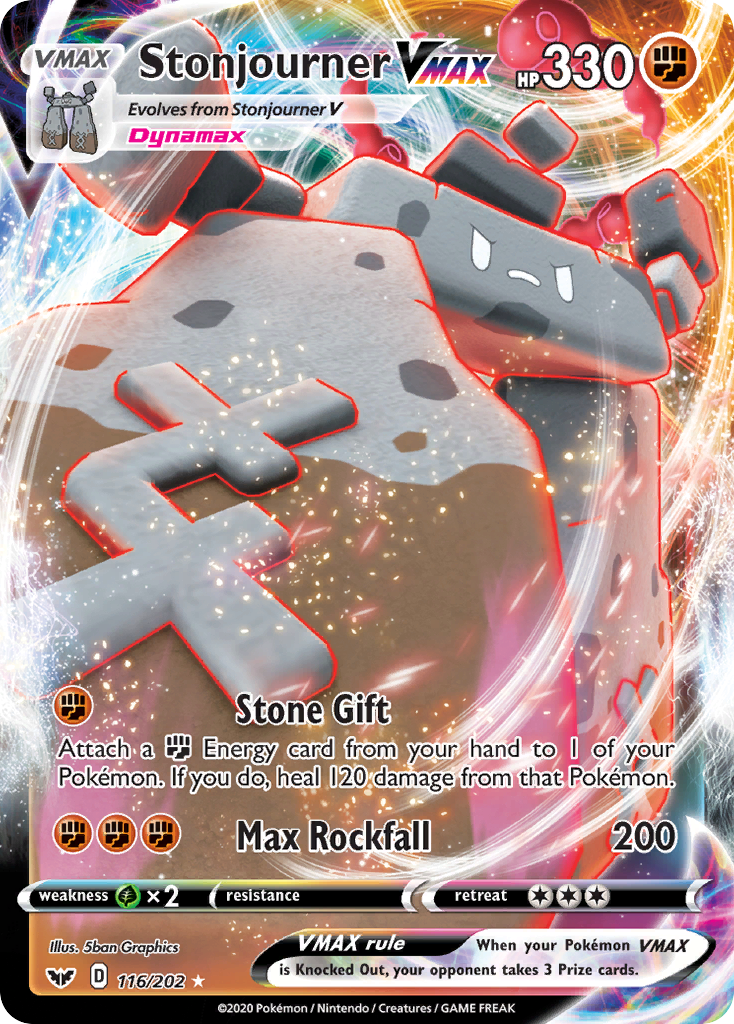 Stonjourner VMAX (116/202) [Sword & Shield: Base Set] | Jomio and Rueliete's Cards and Comics