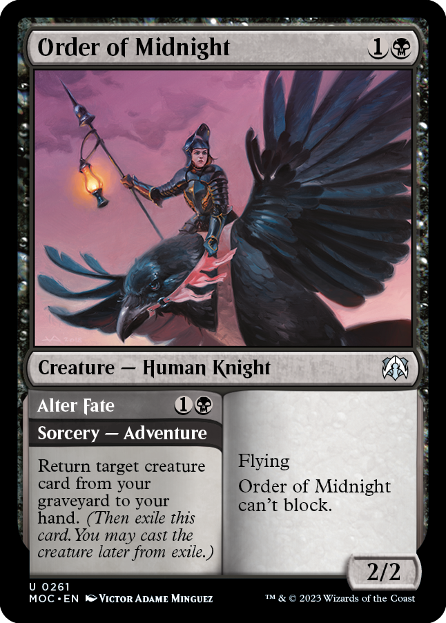 Order of Midnight // Alter Fate [March of the Machine Commander] | Jomio and Rueliete's Cards and Comics