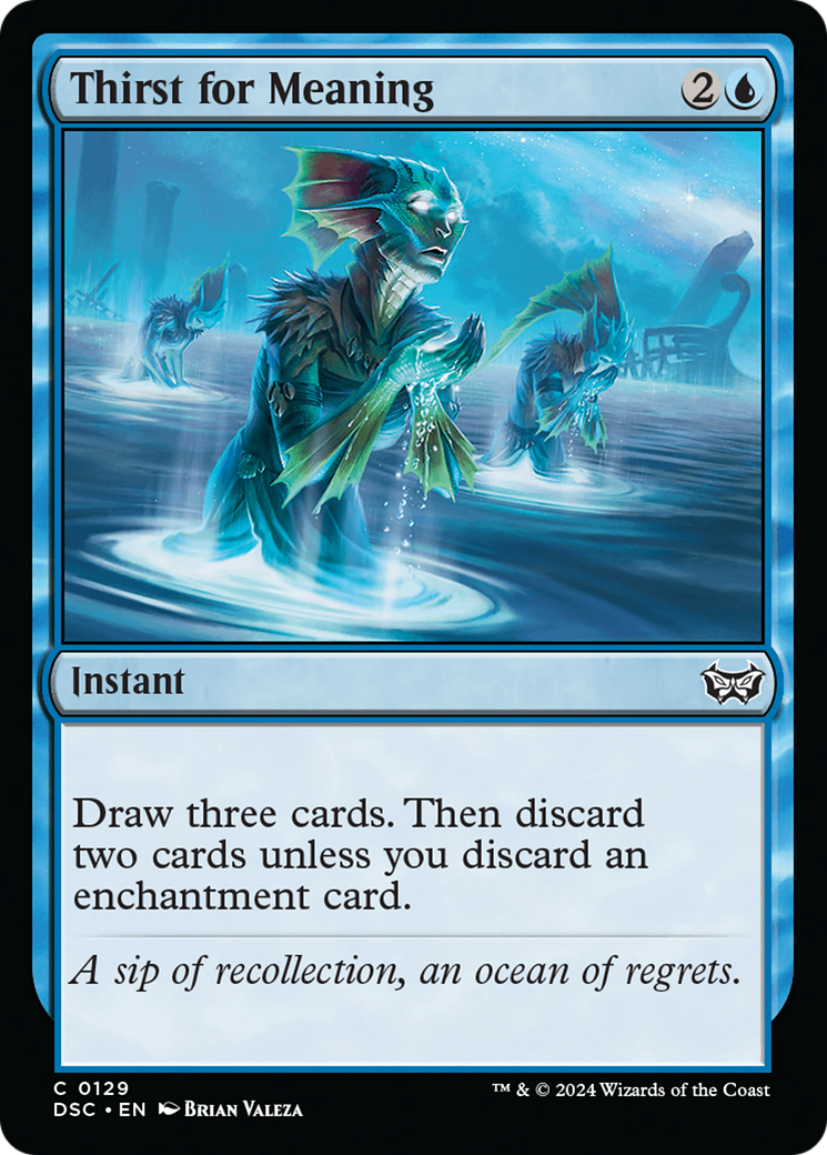 Thirst for Meaning [Duskmourn: House of Horror Commander] | Jomio and Rueliete's Cards and Comics