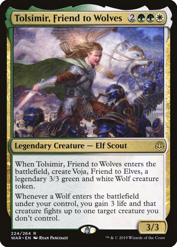 Tolsimir, Friend to Wolves (Promo Pack) [War of the Spark Promos] | Jomio and Rueliete's Cards and Comics