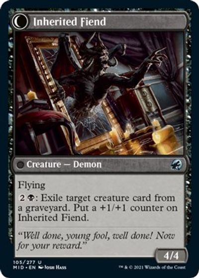 Heirloom Mirror // Inherited Fiend [Innistrad: Midnight Hunt] | Jomio and Rueliete's Cards and Comics