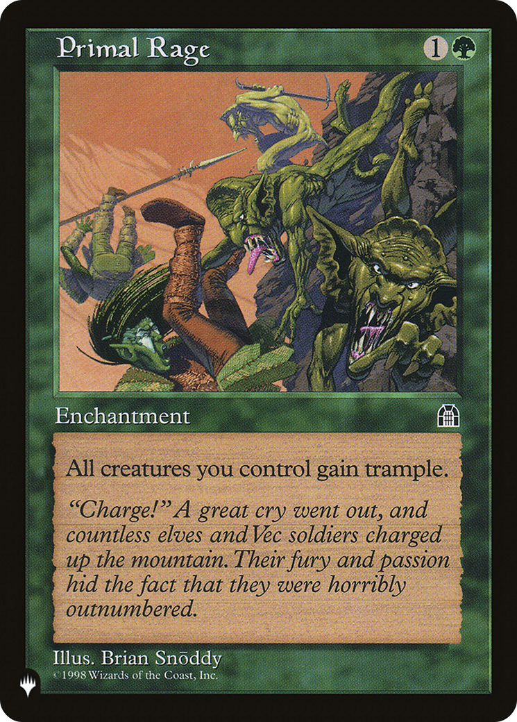 Primal Rage [The List] | Jomio and Rueliete's Cards and Comics