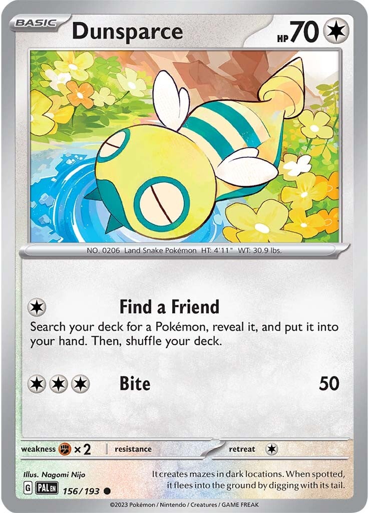 Dunsparce (156/193) [Scarlet & Violet: Paldea Evolved] | Jomio and Rueliete's Cards and Comics