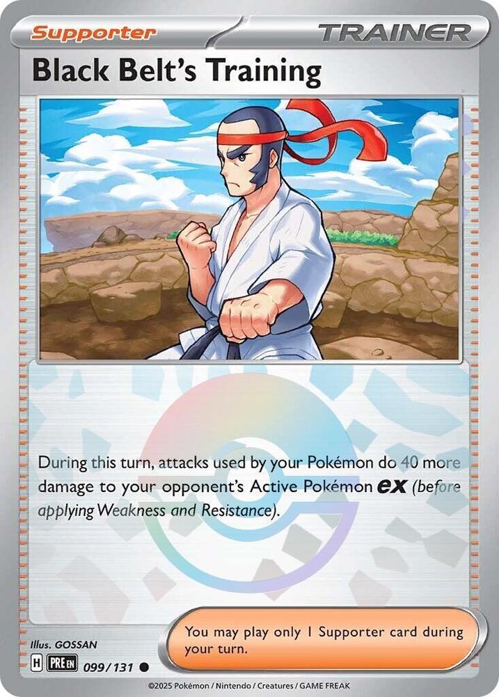 Black Belt's Training (099/131) (Poke Ball Pattern) [Scarlet & Violet: Prismatic Evolutions] | Jomio and Rueliete's Cards and Comics