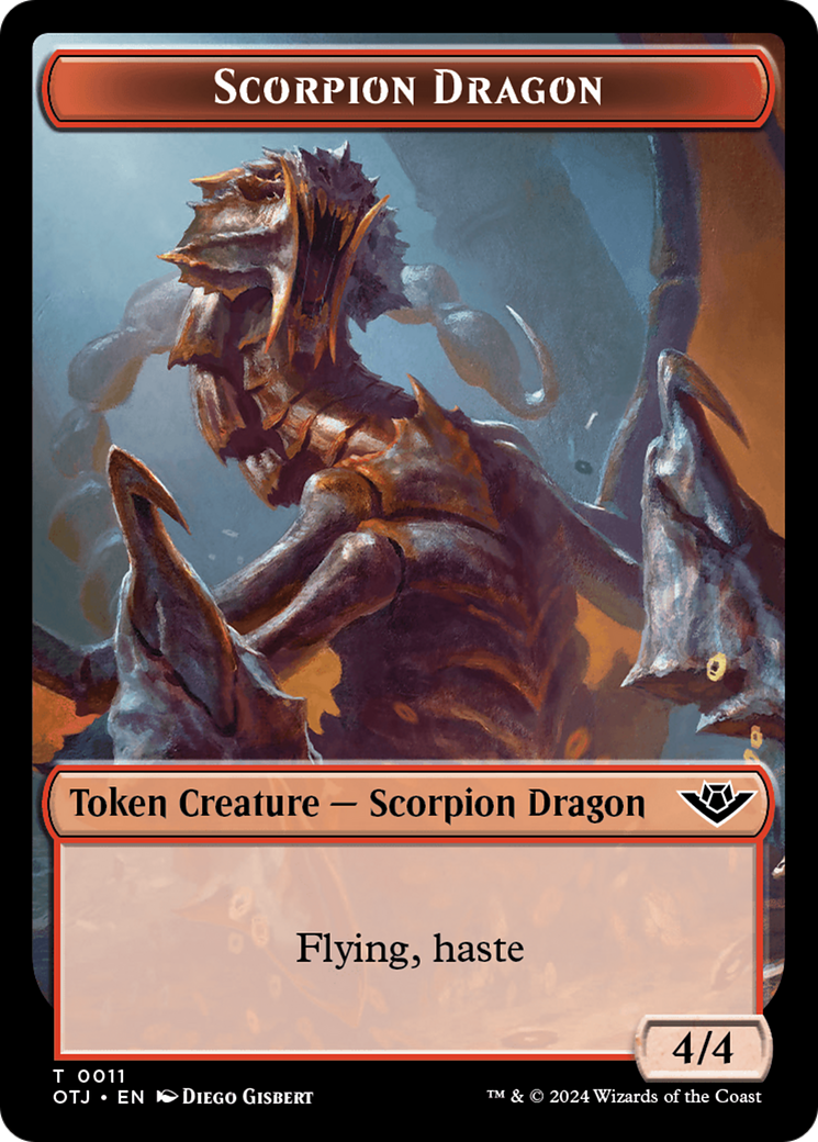Treasure // Scorpion Dragon Double-Sided Token [Outlaws of Thunder Junction Tokens] | Jomio and Rueliete's Cards and Comics